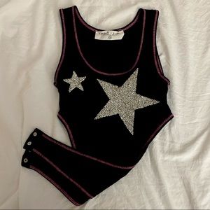 Emma & Sam high cut star embroidered bodysuit